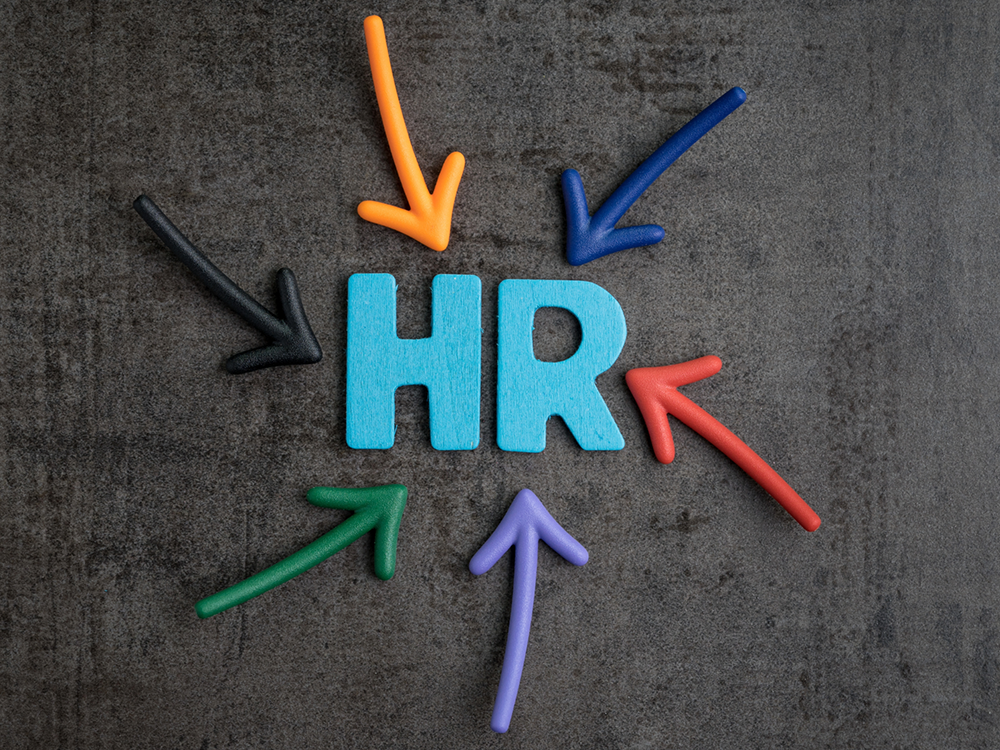Arrows pointing to HR letters