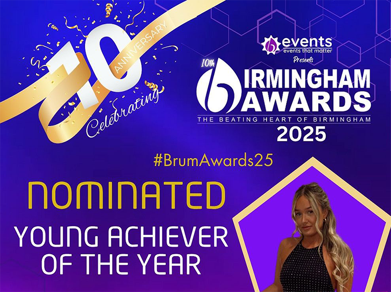 Birmingham Awards 2025 - Ellie Nominated
